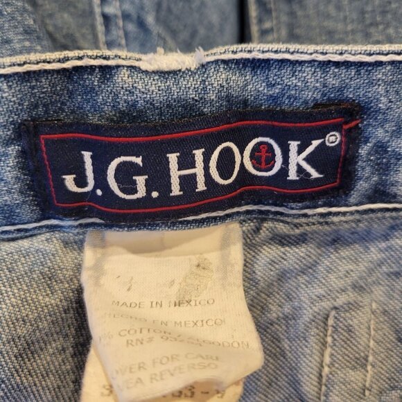 Vintage J.G. Hook Women's Sz 14 High Rise Straight Leg Medium Wash Denim Jeans - Picture 4 of 9
